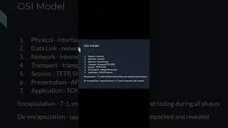 Cybersecurity OSI Model EXPLAINED #cybersecurity #osimodel #shorts