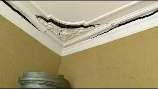 Ceilings flown up. Cosmetic repairs. Consequences of dismantling in the old house of St. Petersburg.