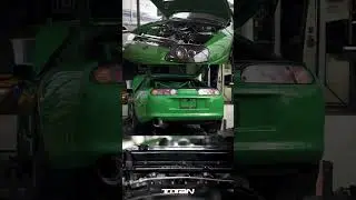 Green MKIV Supra making all the noises in the dyno!  - #Shorts