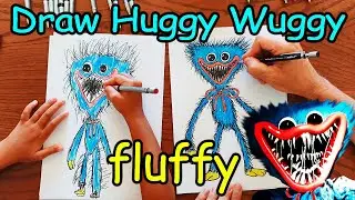 Drawing Fluffy Huggy Wuggy - The Ultimate Beginner's Tutorial!