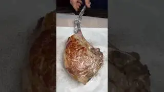 Incredible preparation of 1 kg a piece of dry aged Tomahawk Steak #shorts