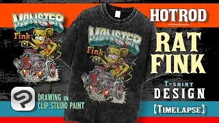 T-shirt design #ratfink #hotrod #drawing