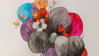 Abstract Style  Painting Ideas  |  Watercolor Painting for beginners  | Satisfying |No Talking