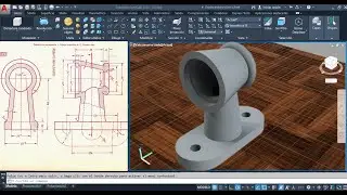 AUTOCAD dibujo de una pieza mecánica en 3 Dimensiones