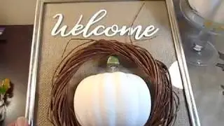 Dollar Tree DIY Fall Decor Items..........Fall Welcome....and Pumpkin Topiary