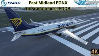 MSFS Ryanair PMDG 737 East Midland (EGNX)- Brandenburg (EDDB) Full Flight #1 Pomodoro Lofy music