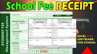 Activate Fee Receipt for Student | School Management Software pt5 | Free Download Software