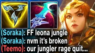 Leona but I'm a jungle bruiser and it's actually broken (ENEMY JUNGLE RAGE QUITS)