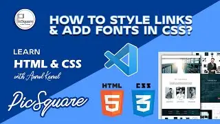 How to Style Links and Add Fonts in CSS (Beginners) | learn css Tutorial 04