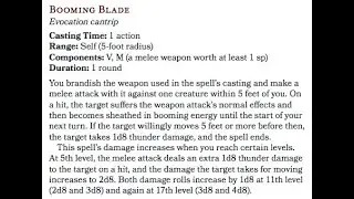 Daar's animated spells: Booming blade