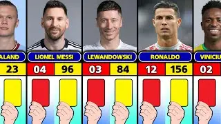How Many YELLOW and RED Cards Famous Footballers Have?