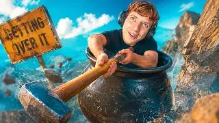 ОЧЕНЬ СЛОЖНАЯ ИГРА 😡 РЕДЖИБОЙ ИГРАЕТ В GETTING OVER IT + НЕКТО МИ