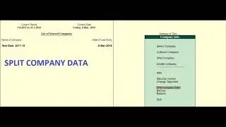 split company data in tally erp9 in 4 steps