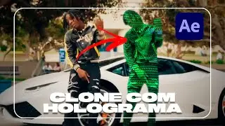 Como fazer efeito CLONE HOLOGRAMA no After Effects