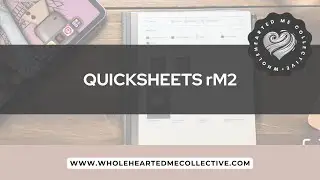 QUICKSHEETS 101 on reMarkable2 Eink Tablets