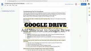 Google Drive - Add a Shortcut
