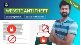 Disable Right Click and Text Selection in WordPress Website | No Copy and Paste | 