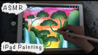 ASMR - Painting in Procreate - Close Whispering - iPad writing Sounds - Pencil Sounds
