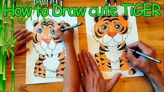 Tiger Girl Drawing Made Easy   10 Minute Tutorial