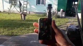 Электронная сигарета, курим сигару и много дыма. Село, отдых, расслабон и собака такса.