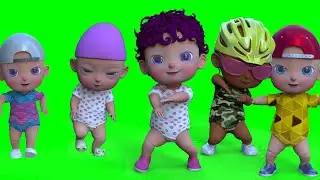 Footage green screen Baby Dance