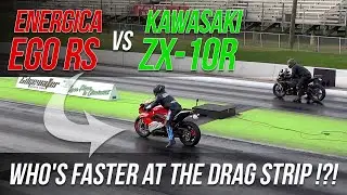 Energica EGO RS vs Kawasaki ZX-10R: Who's Faster At The Drag Strip?