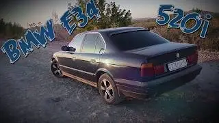 Дрифт BMW Е34, на гравии.