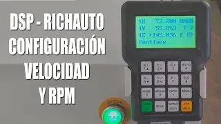 DSP RichAuto configuración de velocidad de corte y rpm de spindle en CNC