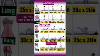 BÀI TẬP TẠI NHÀ GIÚP GIẢM M.Ỡ TOÀN THÂN, ÁP DỤNG NGAY MỖI NGÀY NHÉ CÁC MẸ