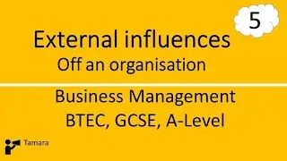 External Factors effecting an organisation - Business management Level 3