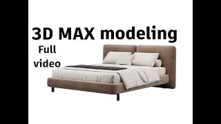 how to model a headboard with two large padded cushions in 3d max