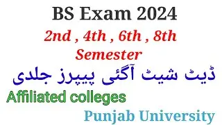 bs date sheet 2024| bs 2nd semester exam date 2024|bs exam schedule 2024|Punjab University