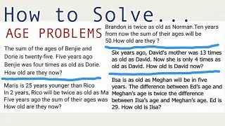 How to solve AGE PROBLEMS? Easy or Difficult?