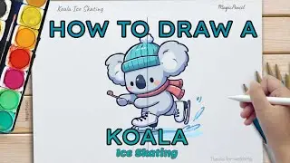 How To Draw A Koala Ice Skating