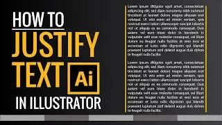 How to Justify Text in Illustrator | Zeedign Tutorials