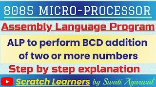 BCD addition in 8085 | 8085 program to add BCD numbers | Addition of BCD numbers in 8085