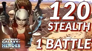 Galactic Conquest Sector 4 Hard - Shadowy Dealings - 120 Stealth From 1 Battle - No GLs | SWGoH