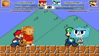 Daniel Tiger  &  Super Better Mario  VS  Super Better Luigi  &  Gumball