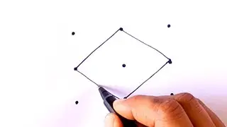 How to Draw Beautiful Rangoli design with 3x3 dots// Traditional daily muggulu for beginners//