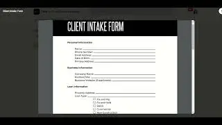 How to create a Google Docs intake form (screen recording-short video)