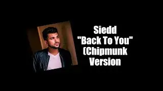 Siedd - Back To You | Chipmunk Version | Vocals Only