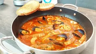 Zuppa di Pesce con salsa di pomodorini 😋🦑🦐