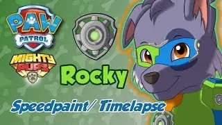 PAW Patrol 'Mighty Pup' - Rocky (Speedpaint/ Timelapse)