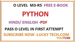 O level m3- r5 book, free pdf python , hindi/ english