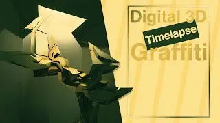 Photoshop Digital 3D graffiti - Number 32