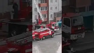 Пожар в многоэтажке! г. Абакан Хакасия, ул. Торговая, 38