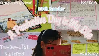 A PRODUCTIVE DAY IN MY LIFE 📚🌱DAILY ROUTINE OF 10TH GRADER📖 Stationary Haul🛍️ Unboxing 📦 #explore