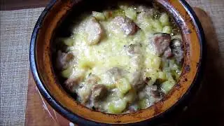 свинина с картофелем в горшочке
