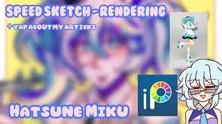 SPEED SKETCHING - RENDERING! Hatsune Miku Figurines! (Cafe Maid Ver.)