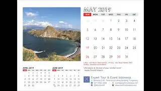 Desain Kalender Tour & Travel